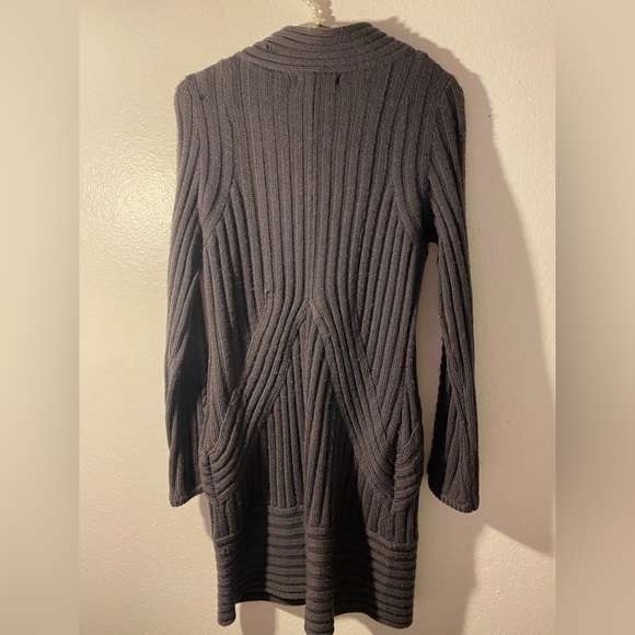 anthropologie Sleeping In Snow Women’s Size Medium Gray Long Sleeve Cardigan - Picture 5 of 6